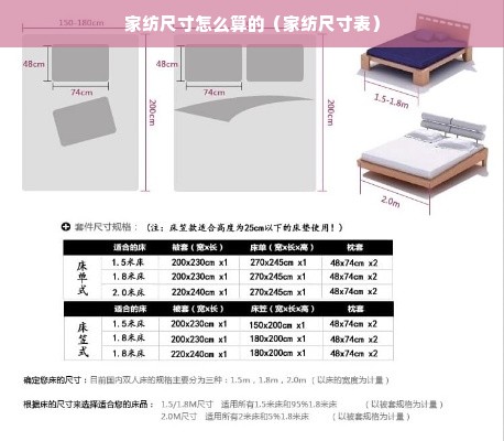 家纺尺寸怎么算的（家纺尺寸表）