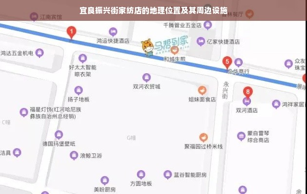 宜良振兴街家纺店的地理位置及其周边设施