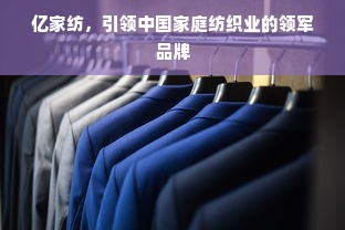 亿家纺，引领中国家庭纺织业的领军品牌