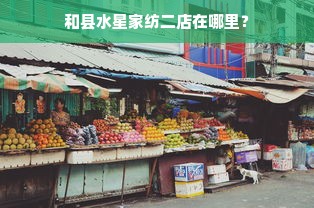 和县水星家纺二店在哪里？