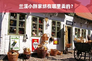 兰溪小胖家纺在哪里卖的？