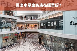 孟津水星家纺店在哪里呀？