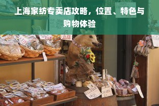 上海家纺专卖店攻略，位置、特色与购物体验