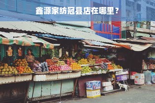 鑫源家纺冠县店在哪里？