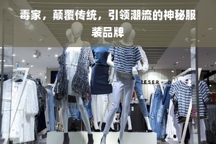 毒家，颠覆传统，引领潮流的神秘服装品牌