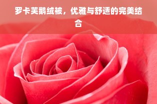 罗卡芙鹅绒被，优雅与舒适的完美结合