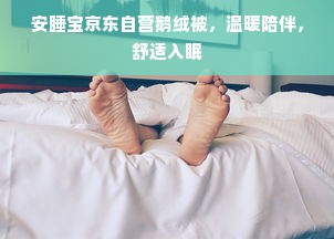 安睡宝京东自营鹅绒被，温暖陪伴，舒适入眠