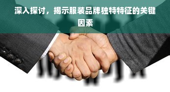 深入探讨，揭示服装品牌独特特征的关键因素