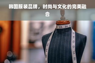 韩国服装品牌，时尚与文化的完美融合