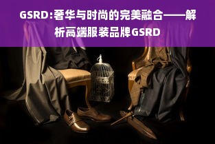 GSRD:奢华与时尚的完美融合——解析高端服装品牌GSRD