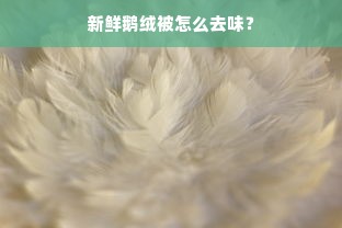 新鲜鹅绒被怎么去味？