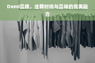 Demi品牌，诠释时尚与品味的完美融合