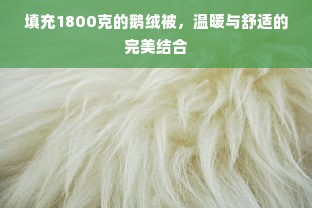 填充1800克的鹅绒被，温暖与舒适的完美结合