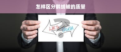 怎样区分鹅绒被的质量