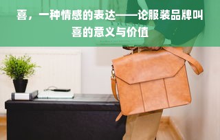 喜，一种情感的表达——论服装品牌叫喜的意义与价值