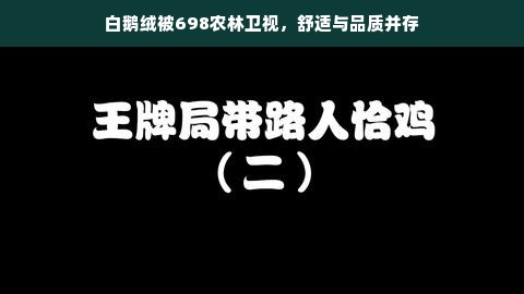 白鹅绒被698农林卫视，舒适与品质并存