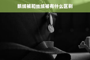 鹅绒被和丝绒被有什么区别