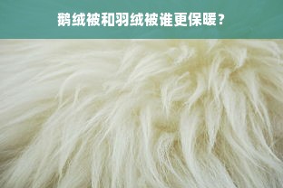 鹅绒被和羽绒被谁更保暖？