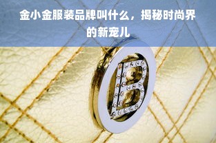 金小金服装品牌叫什么，揭秘时尚界的新宠儿