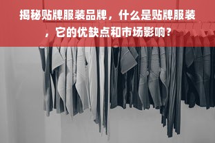 揭秘贴牌服装品牌，什么是贴牌服装，它的优缺点和市场影响？