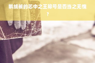 鹅绒被的芯中之王称号是否当之无愧？