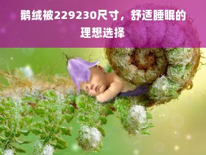 鹅绒被229230尺寸，舒适睡眠的理想选择