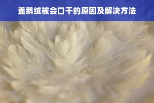 盖鹅绒被会口干的原因及解决方法