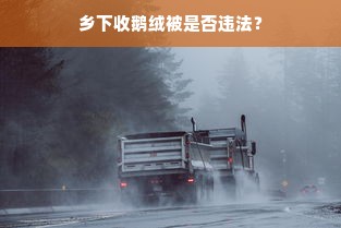 乡下收鹅绒被是否违法？