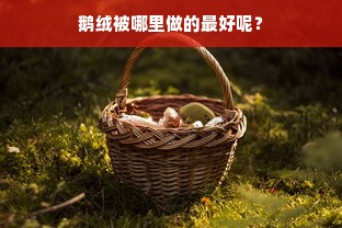 鹅绒被哪里做的最好呢？