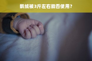 鹅绒被3斤左右能否使用？