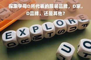 探索字母D所代表的服装品牌，D家，D品牌，还是其他？