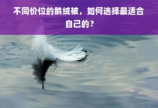 不同价位的鹅绒被，如何选择最适合自己的？