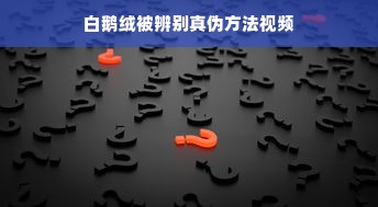 白鹅绒被辨别真伪方法视频