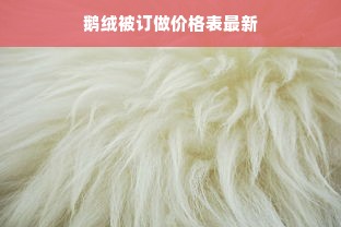 鹅绒被订做价格表最新