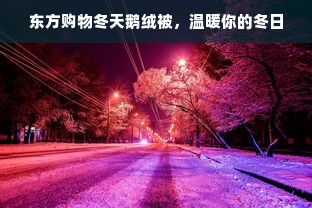 东方购物冬天鹅绒被，温暖你的冬日