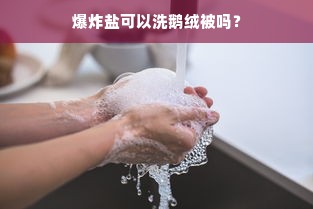 爆炸盐可以洗鹅绒被吗？