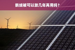 鹅绒被可以放几年再用吗？