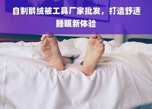 自制鹅绒被工具厂家批发，打造舒适睡眠新体验