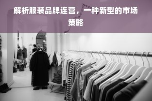 解析服装品牌连营，一种新型的市场策略