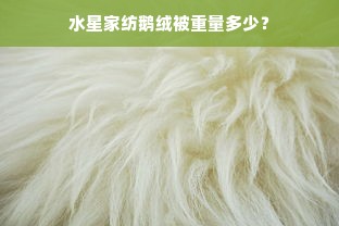 水星家纺鹅绒被重量多少？