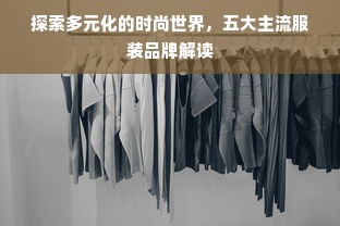 探索多元化的时尚世界，五大主流服装品牌解读