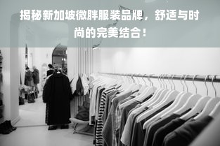 揭秘新加坡微胖服装品牌，舒适与时尚的完美结合！