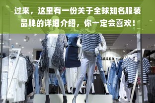 过来，这里有一份关于全球知名服装品牌的详细介绍，你一定会喜欢！