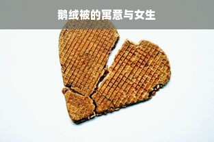 鹅绒被的寓意与女生