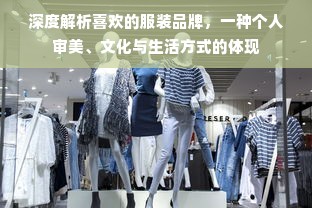 深度解析喜欢的服装品牌，一种个人审美、文化与生活方式的体现