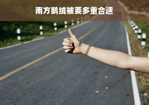 南方鹅绒被要多重合适