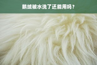 鹅绒被水洗了还能用吗？