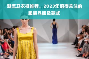 潮流卫衣裤推荐，2023年值得关注的服装品牌及款式