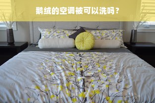 鹅绒的空调被可以洗吗？