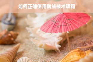 如何正确使用鹅绒被才暖和